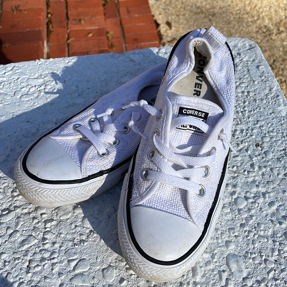 Converse all star white low size 7